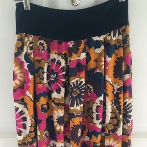 Anthropologie Floral Pull-on Skirt, Small